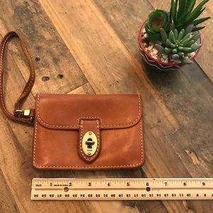 Small Leather fossil wristlet